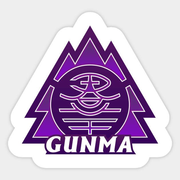 Gunma Prefecture Japanese Symbol Sticker by PsychicCat